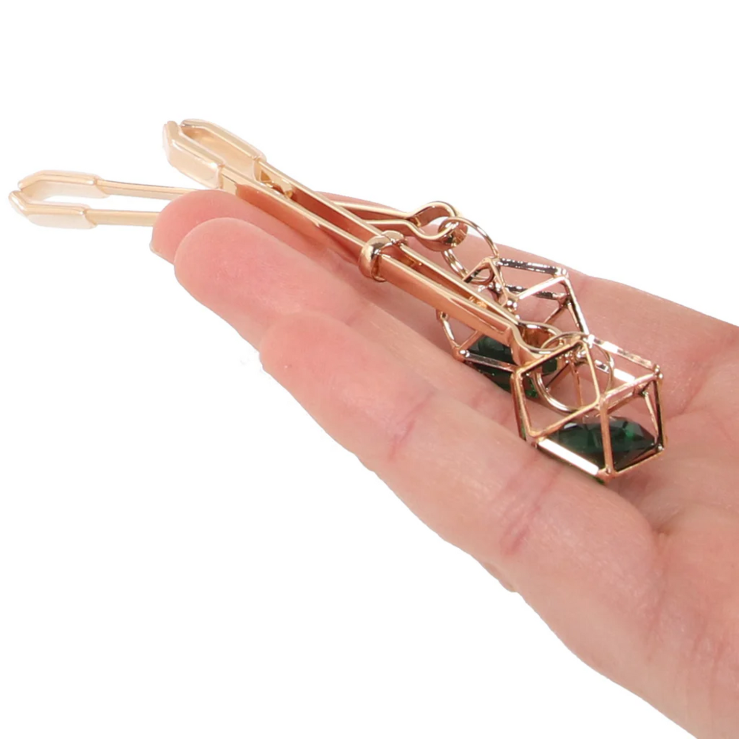 Emerald Crystal Nipple Clips