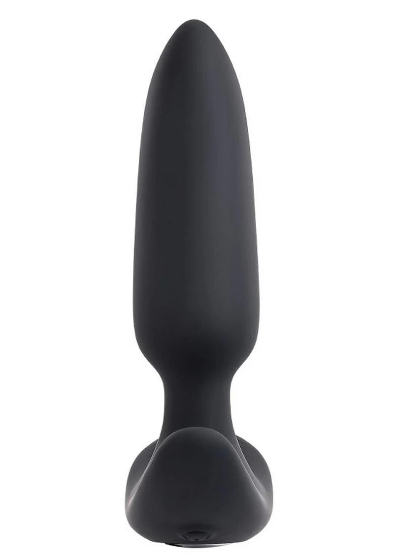 Selopa Black Beauty Rechargeable Silicone Vibrating Anal Plug with Remote Control