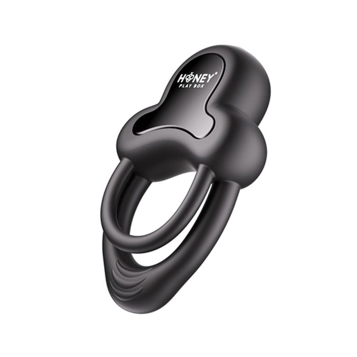 Anello App Control Vibrating Silicone Rechargeable Cock Ring with Clitoral Stimulator