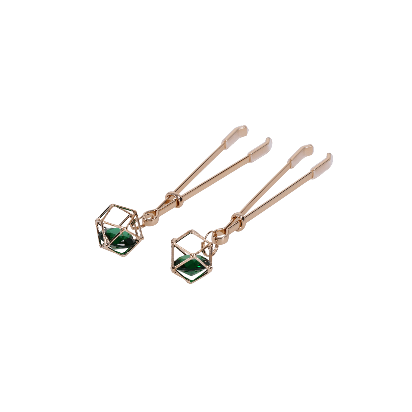 Emerald Crystal Nipple Clips