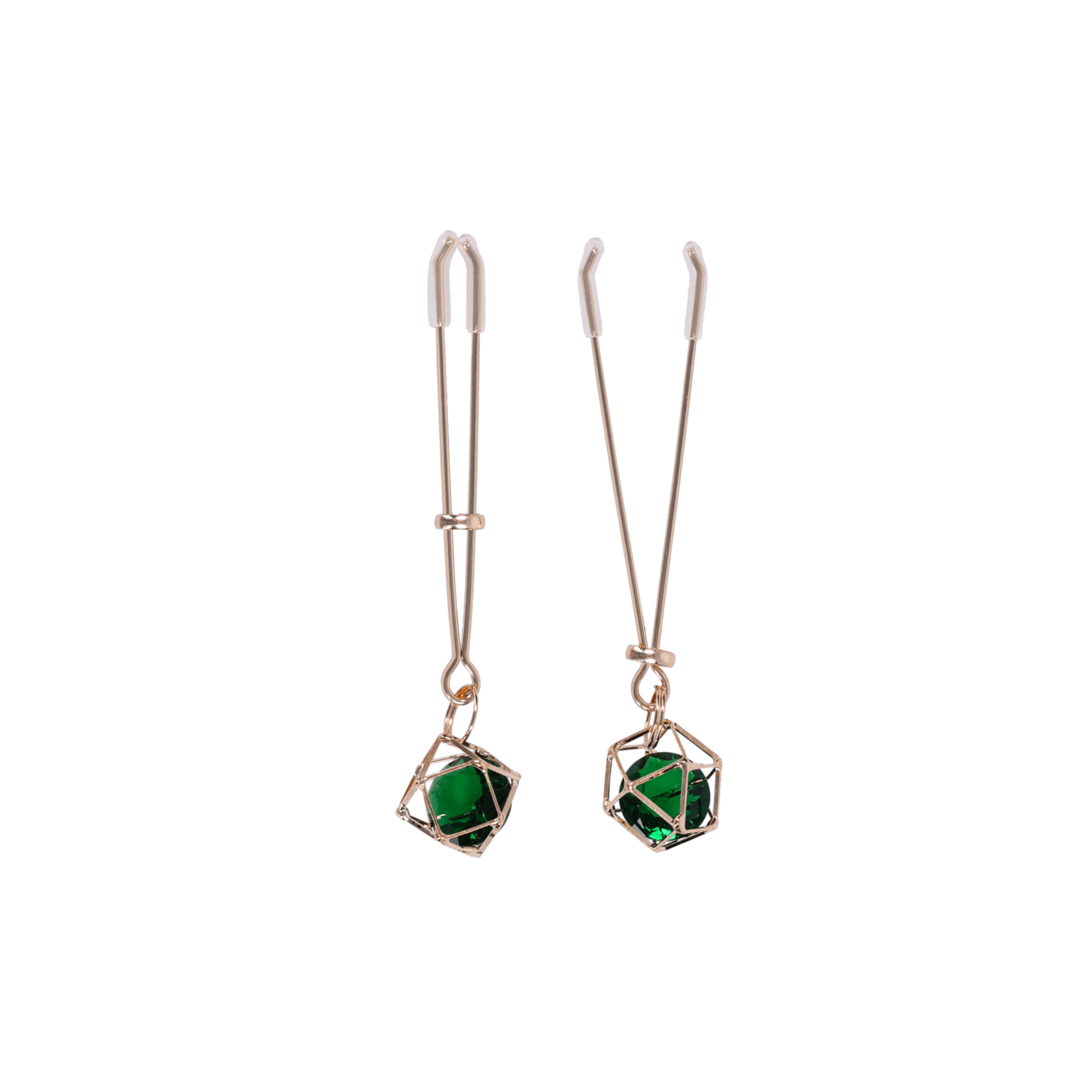 Emerald Crystal Nipple Clips