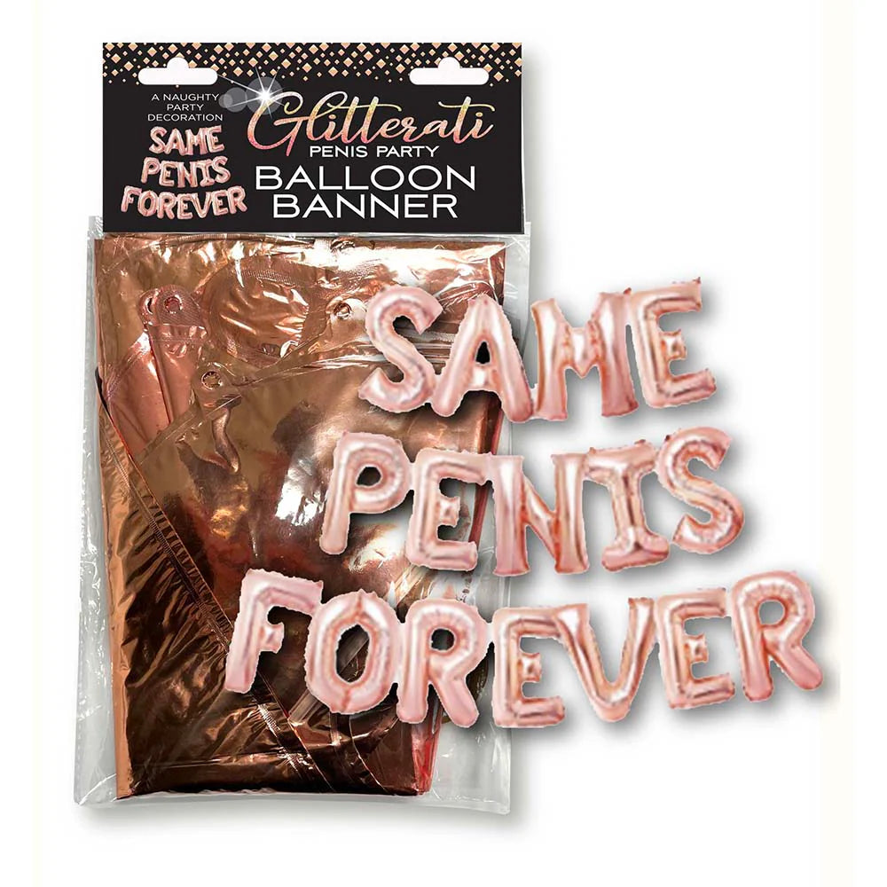 Glitterati Penis Party Same Peen Forever Balloon Banner