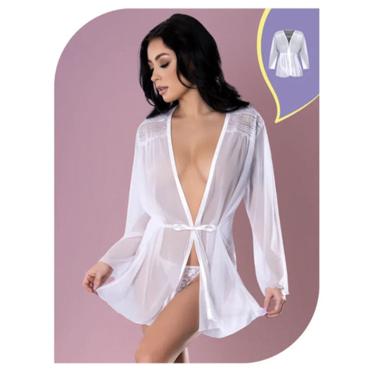 Mesh Flowing Short Robe